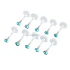 Plastic Turquoise Labret Studs