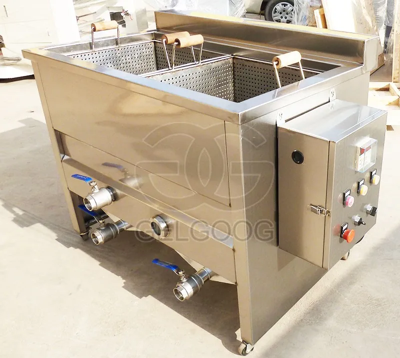 Industrial Individual Deep Fryer Conveyor Belt Potato Chips Frying