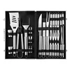 Hot sale Outdoor Camping Backyard 26Pcs Heavy Duty stainless steel utensils bbq grill tools set barbecue kit with gift box