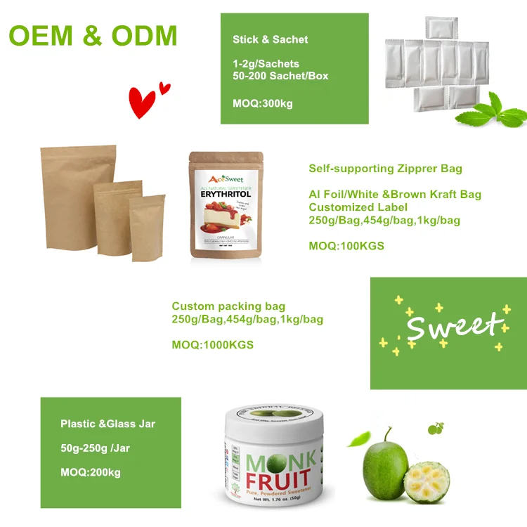 Best Organic Erythritol/ Stevia / Erythritol Stevia Blends Powder Bulk