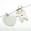 Articulated Little Girl Rich Expression With Heart Shape Fashion Outfits Pendant
