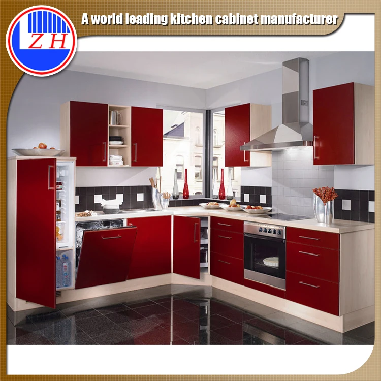 Factory Price High Gloss Finish Red Kitchen Cabinet Laminate Sheet