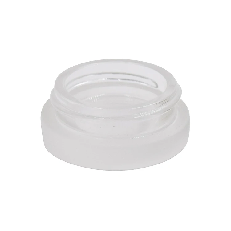 Glass Jar 5ml 5g Small Bamboo Lip Balm Container Clear Frosted Glass