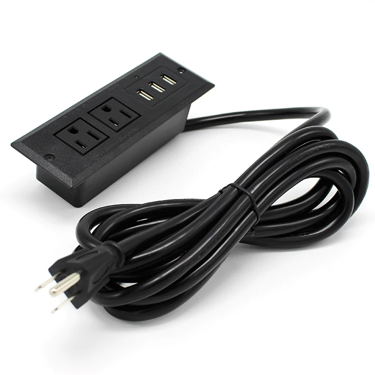 BY213 wholesale 5V 2.1A US Smart Power strip dual outlet Power Socket