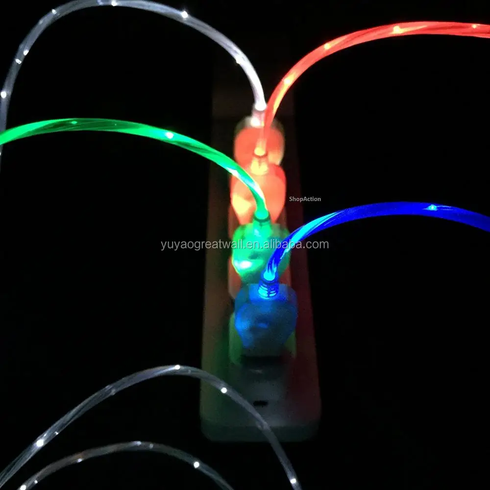 Flowing Led Glow In The Dark Cable Light Up Visible Charging Cable