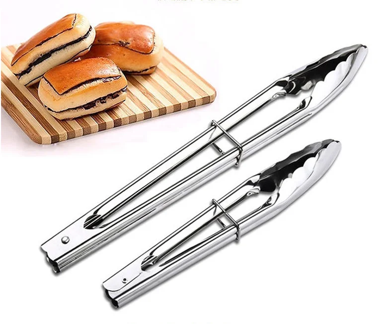 14 Long High Grade 430 Stainless Steel Fruits Vegetables Salad Bread Barbecue Spoon/Fork Tongs 