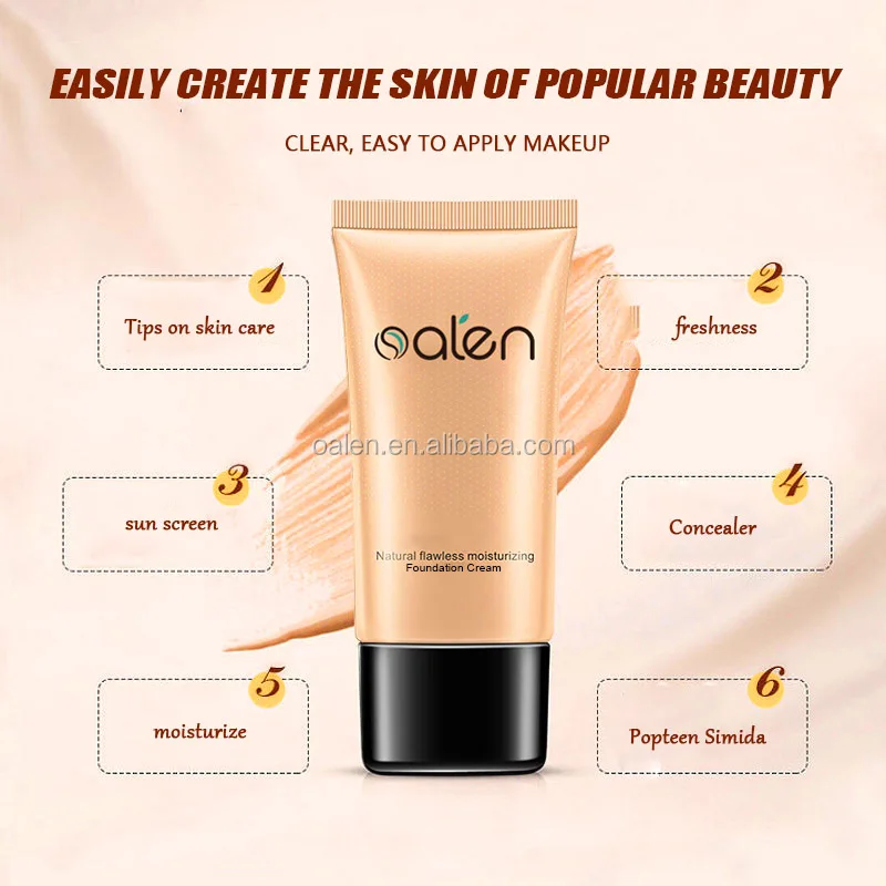 OEM/ODM FDA Natural Moisturizing Long Wear BB Concealer Foundation Cream For Dry Skin