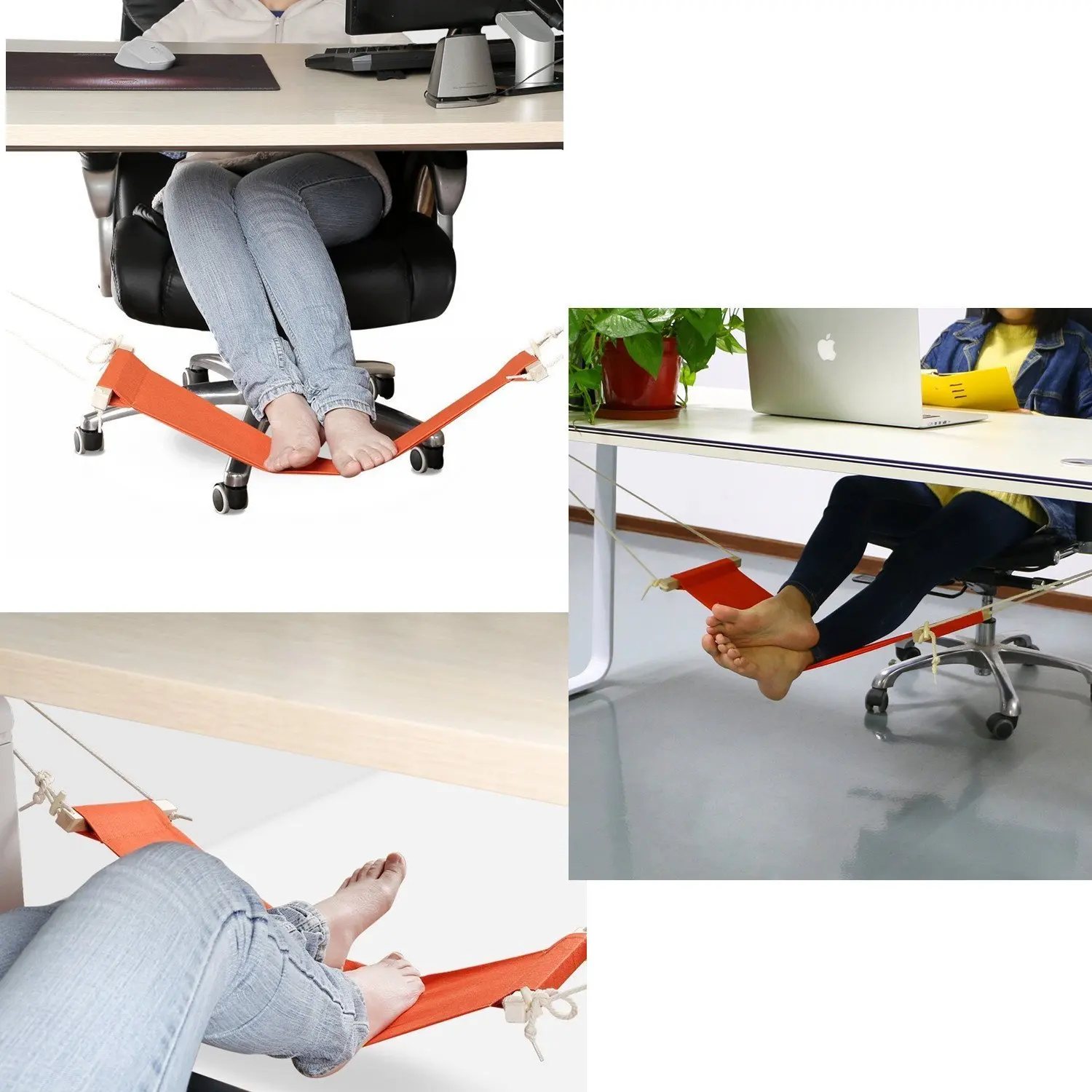Buy Foot Hammock，Portable Adjustable Mini Office Foot Rest Stand Desk ...