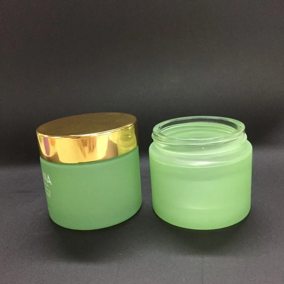 Download Green Frosted Glass Cosmetic Jar With Free Samples - Buy ...