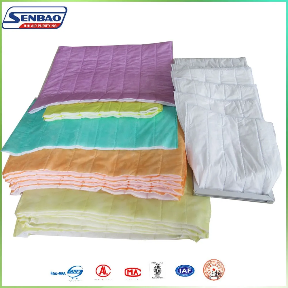 Pocket type f5 f6 f7 F8 f9 air conditioner filter material