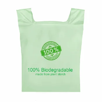 Pbat Bioplastic Plant Natural Retail Bag 100% Compostable Carry T-shirt ...