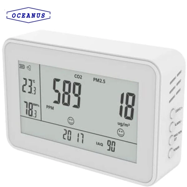 OC-410 Desktop indoor air quality PM2.5 CH2O TVOC meter temperature humidity monitor