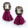 New fashion jewelry hot sale women crysta vintage tassel statement bib stud Earrings for women jewelry Factory Price