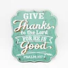 GIVE THANKS TO THE LORD FOR HE IS GOOD PSALM 107:1 - Wholesale Religious Cheap Wooden Wall Decor Psalm Plaque