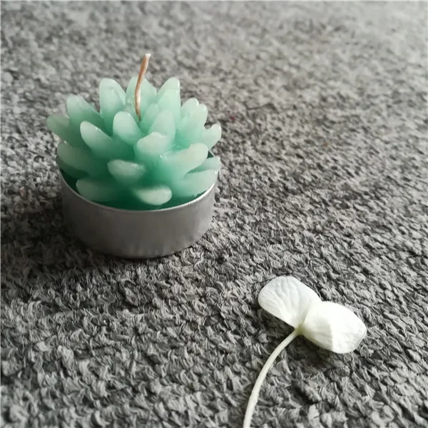 Green plant shaped unique aluminum cups gift tealight candles