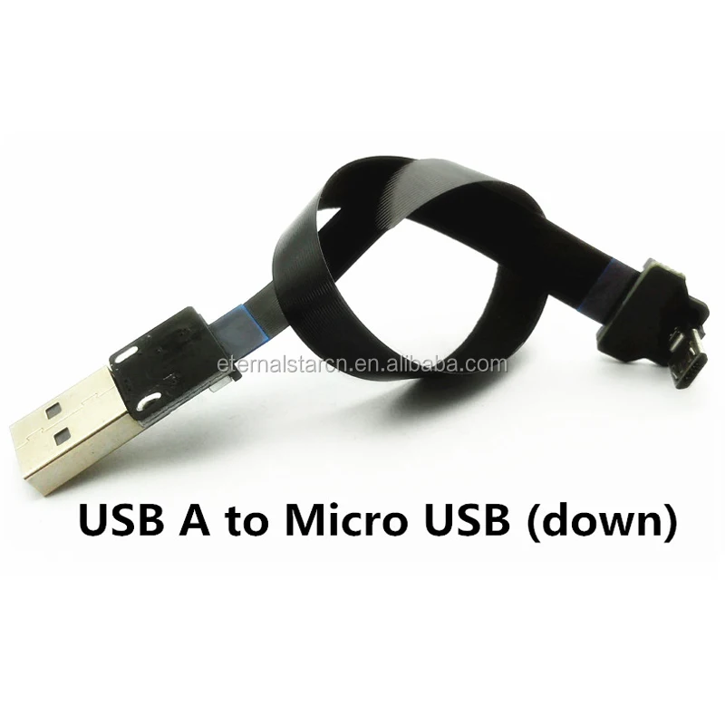 FFC fpv Flat Ribbon USB 2.0 A male to 90 degree flat type c charger cable - ANKUX.COM