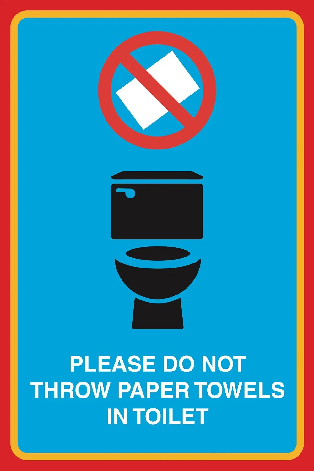 Buy Do Not Throw Paper Towels In Toilet Sign Print Poster Posters Funny 