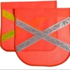 Fabric Orange Mesh Safety Flags , X Shape Gold Or Silver Orange Caution Flags