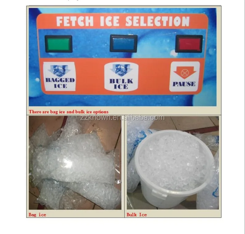 Oem 280kg/day Automatic Ice Cube Vending Machine Ice Maker Vending