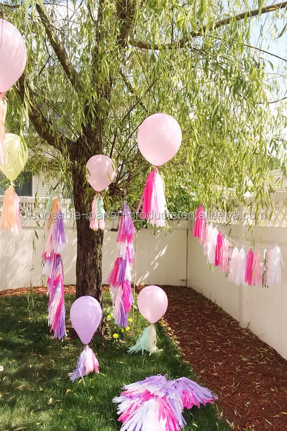 New Tassel Garland Banner Paper Tassel Garland Purple Ombre Wedding Decor,Birthday Party,Photo