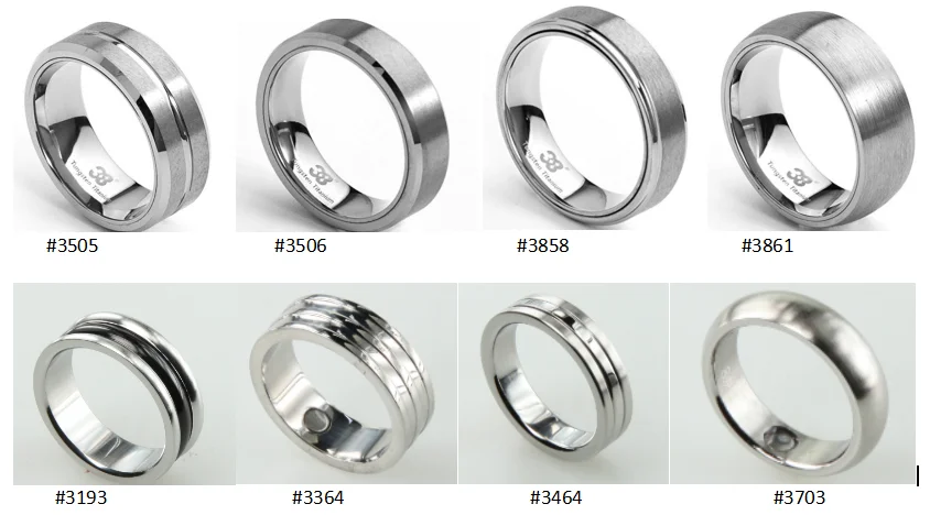 High Polished Silver Tungsten Magnetic Ring - Buy Magnetic Ring ...