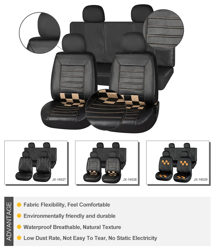 Full set universal size fancy leather car seat cover