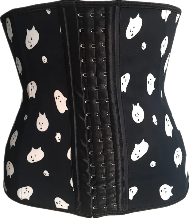 Sexy Leopard Latex Corsets And Bustiers Women Waist Trainer Corselet