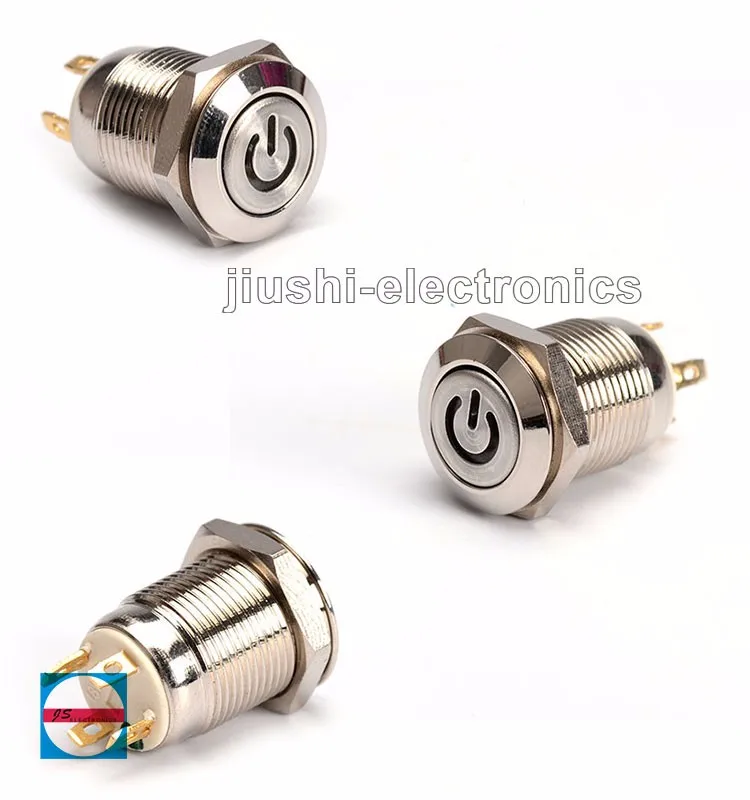 PULSANTE A PRESSIONE metallo ricambio per esterno pin LED PULSANTE A PRESSIONE metallo ricambio per esterno pin LED