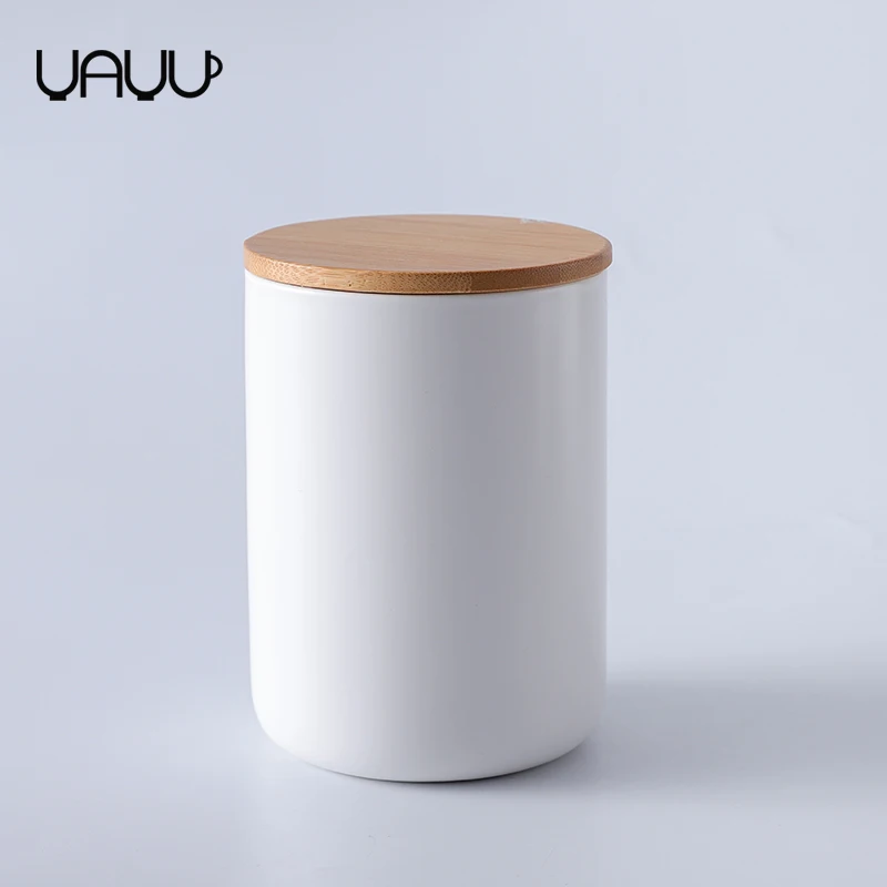 Modern Nordic Design Matte Black White Ceramic Food Storage Bottle Jar