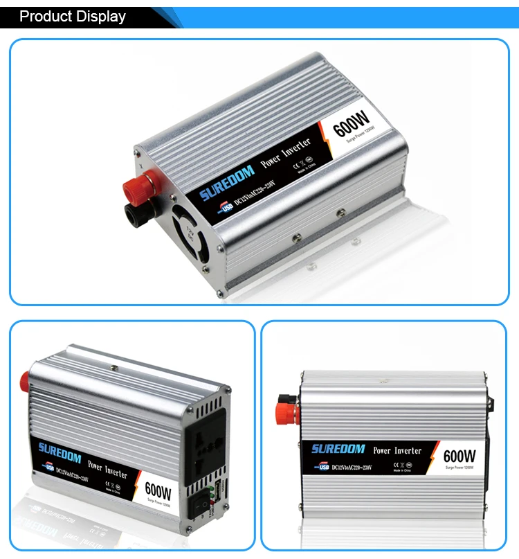 Suredom Oem 300w 500w 600w 1000w Car Power Inverter With Usb Ports