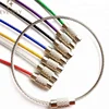 Colored Nylon Coated Stainless Steel Wire Keychain Cable Key Ring Loop