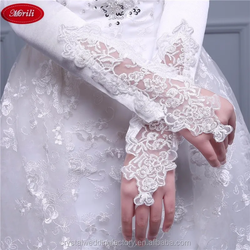 ivory wedding gloves