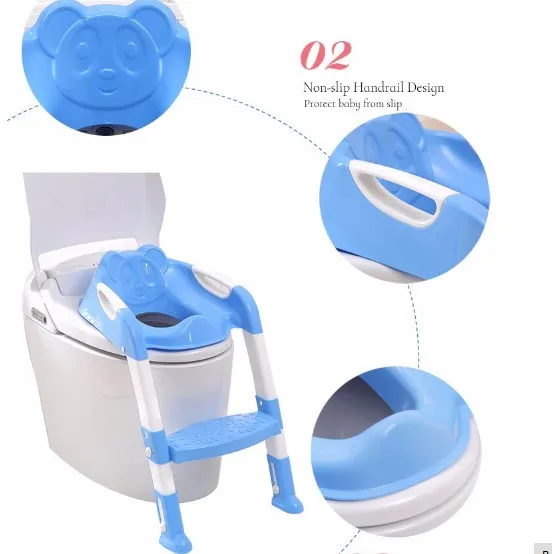 Baby Potty Toilet Seat Chair Training Seat With Adjustable Ladder