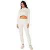 Oem Women Fashion Sport Top White Two Piece Set Sportswear