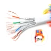 Golden Flat Ethernet Cable RJ45 cat 7 network cable for office network
