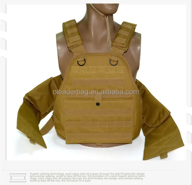 Khaki Molle Chest Rigs Tactical Combat Plate Carrier Vest