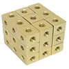 Custom design gold plated metal brass cube for games
