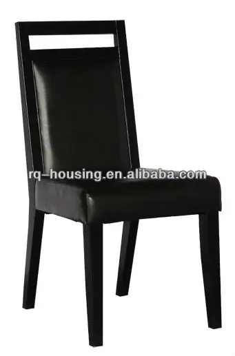 High Back Dining Chair Hot Sale Black Pu Leather With High Back Dining