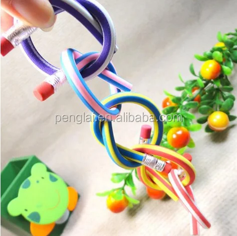 30pcs Colorful Magic Bendy Flexible Soft Pencil with Eraser Kid Student  OJH 