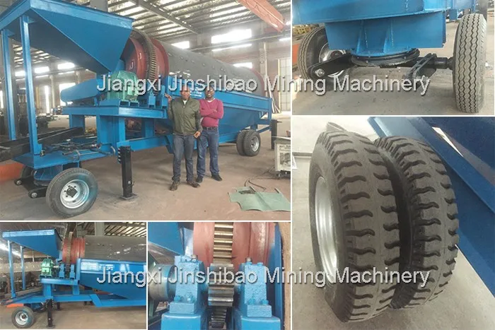 High Production Mobile Gold Recovery Drum Trommel