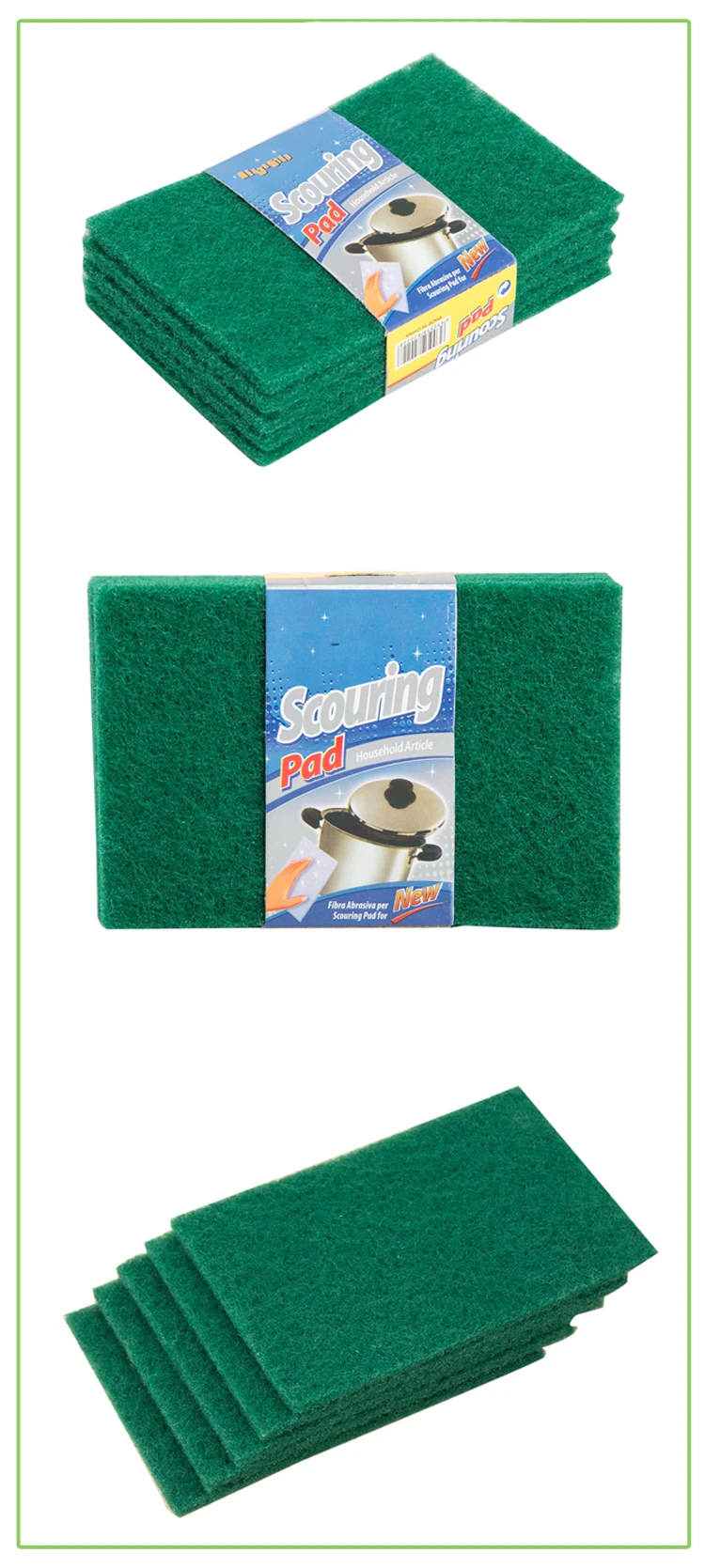 Heavy Duty Industrial Nylon Abrasive Cleaning Scouring Pad Household