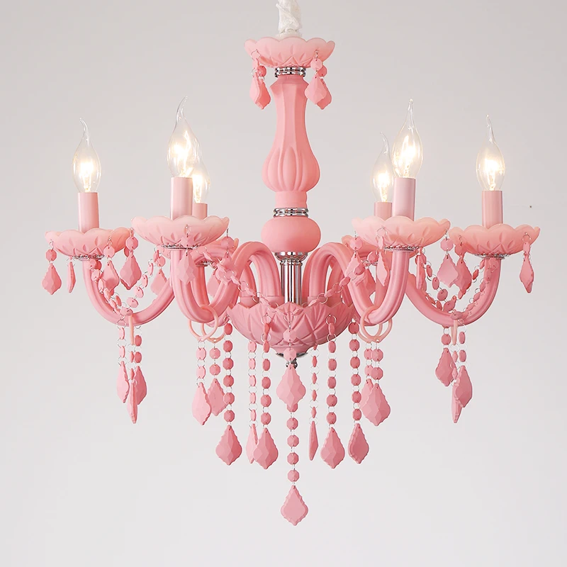 pink crystal lamp