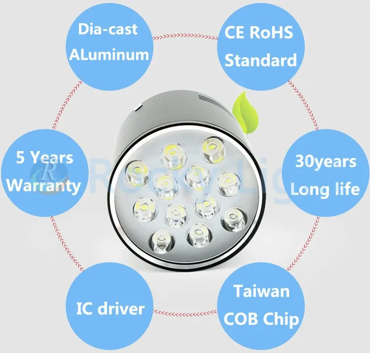 Ce Rohs Approved 10w 20w 30w Surface Mounted Led Downlight - Buy Led