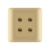 FIKO Hotel KTV living room engineering projects embedded wall concealed PC type 86 Champagne Gold single audio jack socket panel