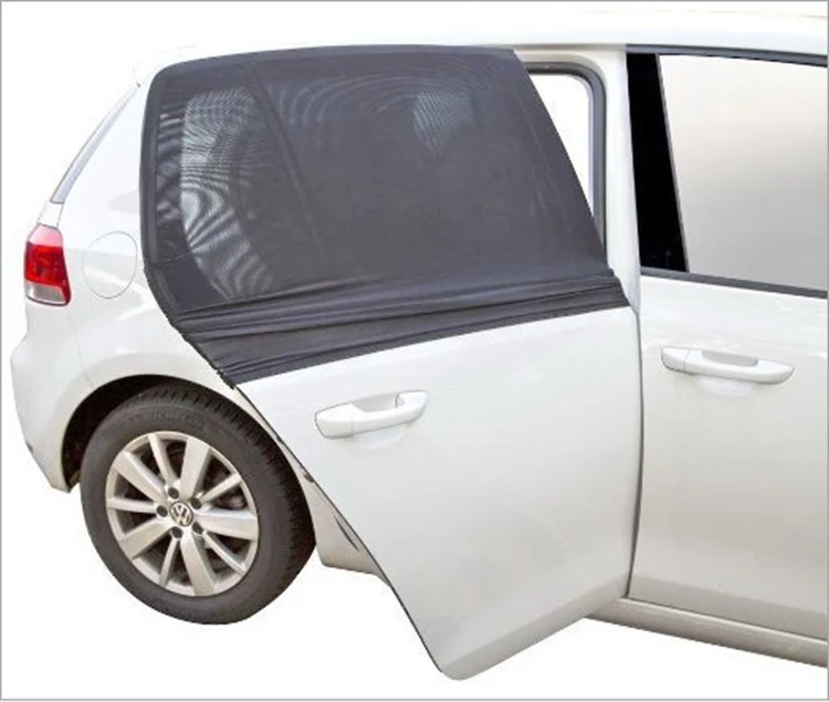 2pcs Front/rear Car Vehicle Window Mesh Shield Sunshade Visor Net Mosquito Repellent Uv