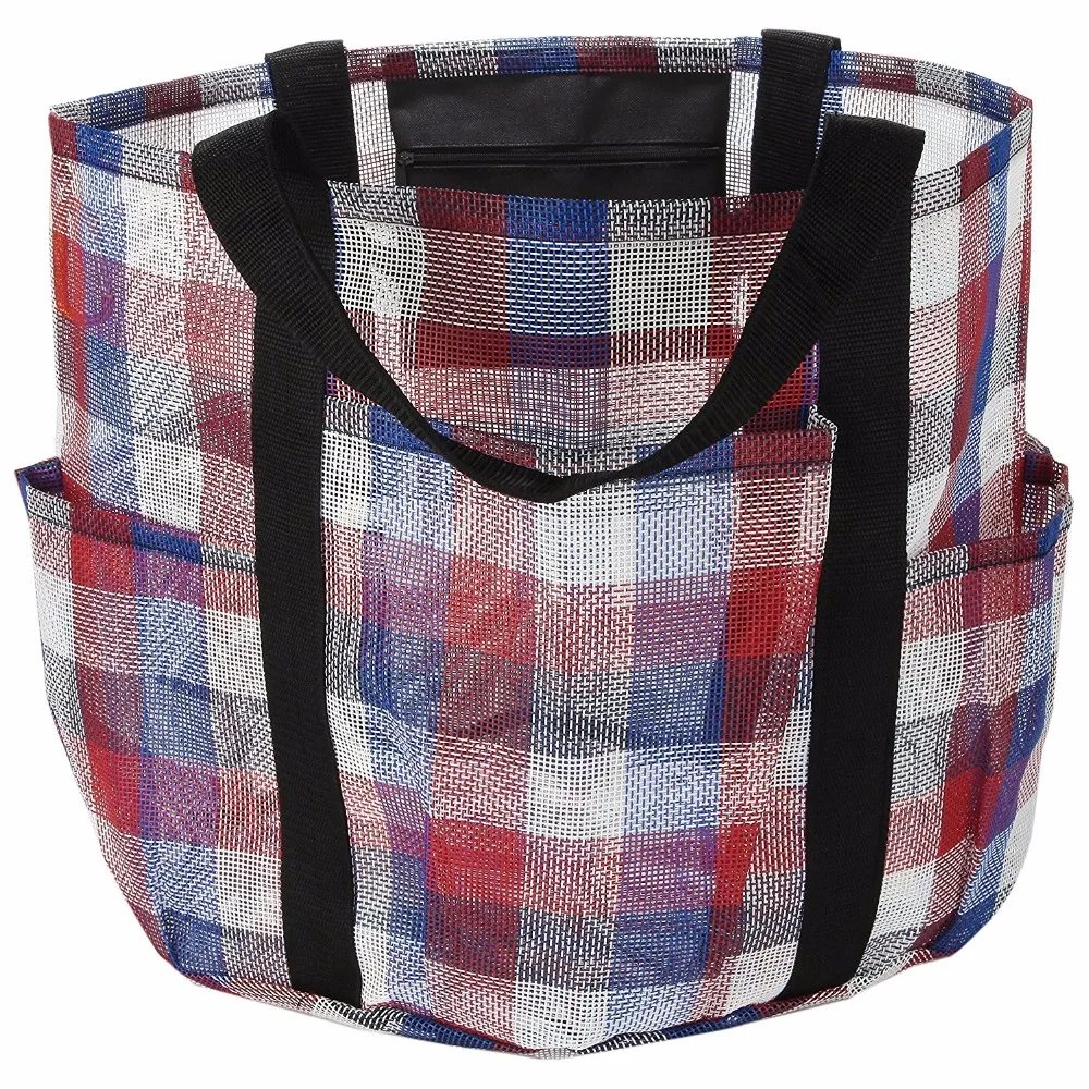 Family Large Mesh Beach Bag Tote With Pockets For Sand Toys Product On Alibaba