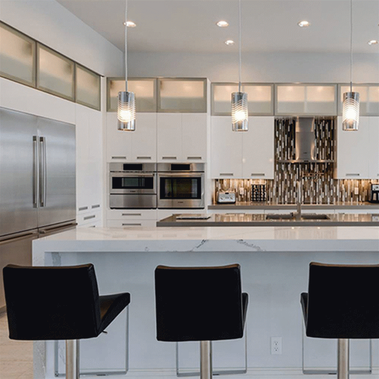 Diseño De Puerta De Cocina De Vidrio De Aluminio De Tamaño