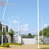 Well design powder coat white aluminum & stainless steel lamp post