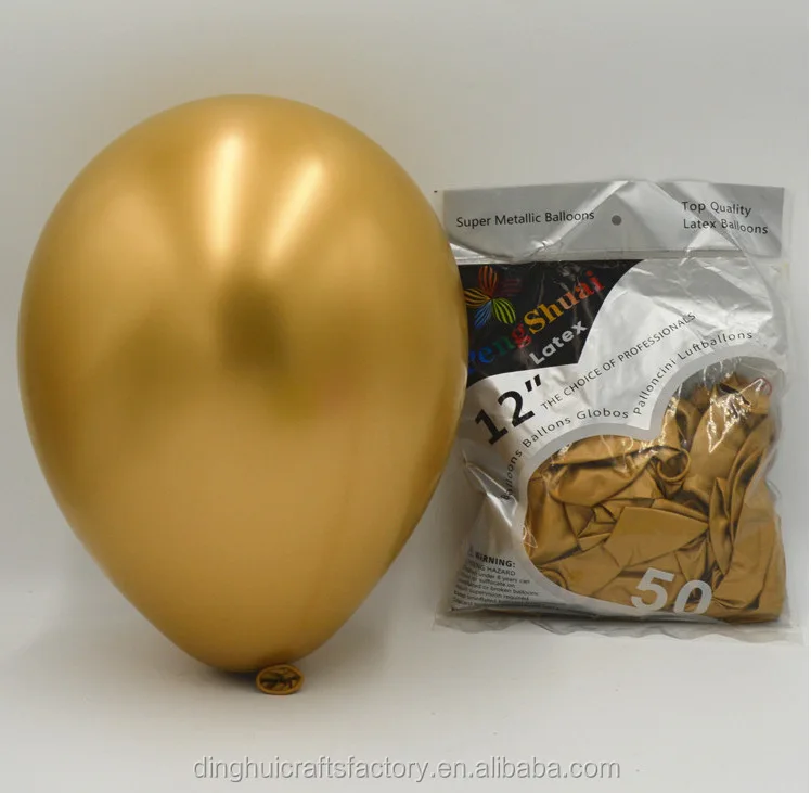 Silver High Quality 12inch Latex Party Chrome Balloons Metal Balloons