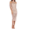 2019 Wholesale Lady Slimmed Off-Shoulder Tassel Elegant Sequined Casual Sexy Party Lace Black Women Dress